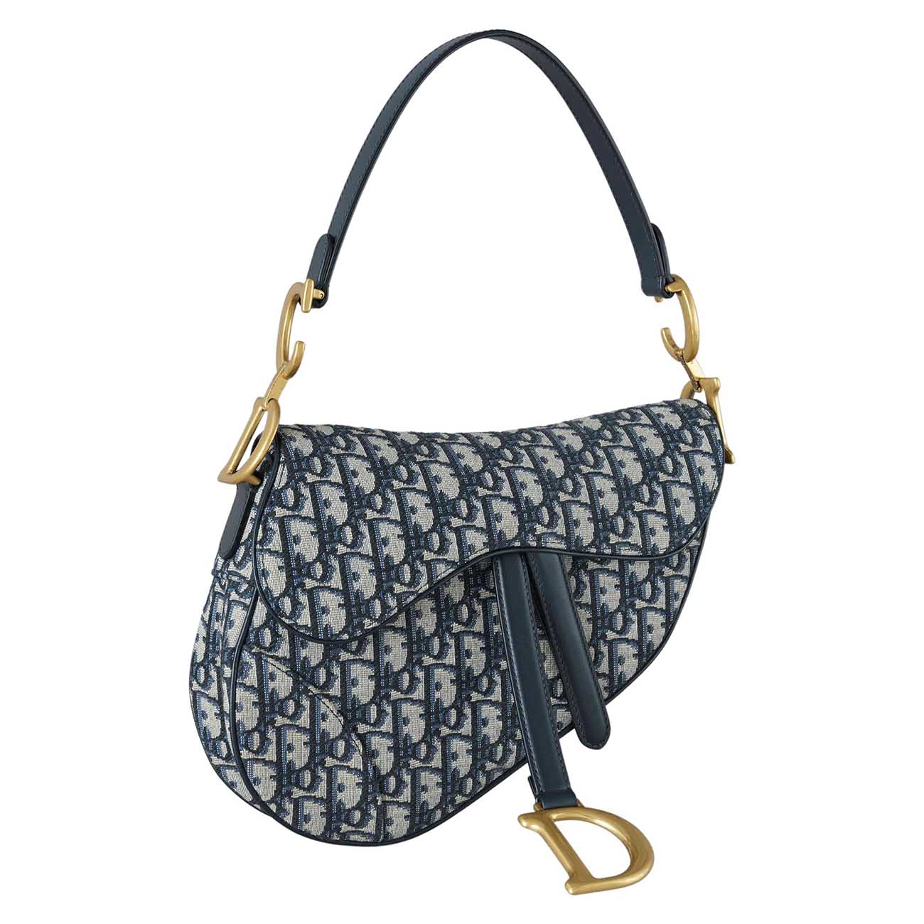CHRISTIAN DIOR(USED)크리스찬디올 오블리크 새들백 미듐